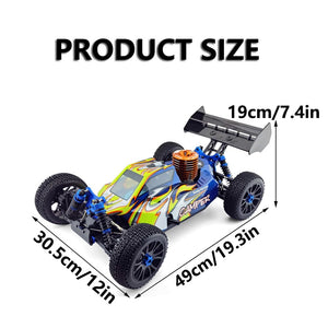 1/8 4WD Off-Road RC Truck for Adult, 2.4G 26CXP Engine RC Vehicles, 94970 Nitro Gas Powered RC Car (Blue)