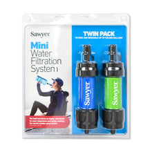 Load image into Gallery viewer, Sawyer Products SP2101 MINI Water Filtration System, 2-Pack, Blue and Green
