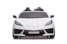 Load image into Gallery viewer, 24V Chevrolet Corvette C8 2 Seater Ride on Car for Kids - LED Lights, Music Options, Remote Control (White)
