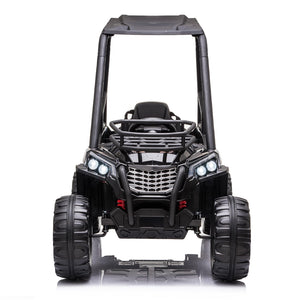 Ride On UTV Car with Remote Control, 24V Battery Powered 2 Speeds Electric 4 Wheels Motorized Vehicles, Black
