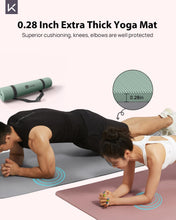 Load image into Gallery viewer, KEEP Non-Slip Large Yoga Mat,Extra Long and Wide Exercise &amp; Fitness Mat( 72"Lx32"Wx7mm Thick) with Free Carrying Strap,Professional TPE Workout Mat for All Types of Yoga, 7mm, Pale Green
