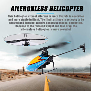 RC Helicopter for Adults and Kids, 4 Channel 2.4Ghz Remote Control Helicopter with 6-Axis Gyro, RC Aircraft with Altitude Hold and 3 Batteries (Blue)