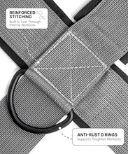Load image into Gallery viewer, DMoose Fitness Neck Harness for Weight Lifting - Soft Padded Head &amp; Chin Strap with 30" Heavy Duty Steel Chain - Neck Exerciser, Trainer &amp; Strengthener to Support Injury Recovery (Grey)
