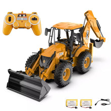 Load image into Gallery viewer, RC Backhoe Wheel Loader 2.4G Fully Functional 1/20 Remote Control Excavator Bulldozer Back Hoe Truck Tractor Digger Heavy Duty
