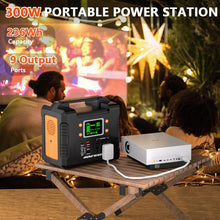 Load image into Gallery viewer, HOWEASY Portable Power Station 300W, 236Wh/64000mAh Solar Generator

