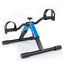 Load image into Gallery viewer, RYGEO Folding Pedal Exerciser Mini Exercise Bike Under Desk Bike - Blue
