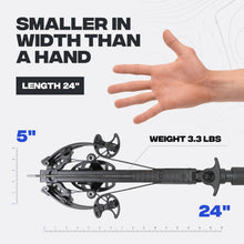 Load image into Gallery viewer, BALLISTA BAT T-Stock Crossbow, 300 FPS, 130 lb, Hunting Bowfishing Target
