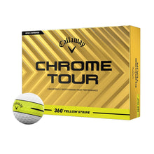 Load image into Gallery viewer, Callaway Golf Chrome Tour 360 Stripe Golf Ball (Yellow)
