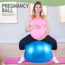 Load image into Gallery viewer, Hungdao 10 Pack 22 Inch Heavy Duty Exercise Balls Inflatable Pregnancy Yoga Pilates-(Blue)
