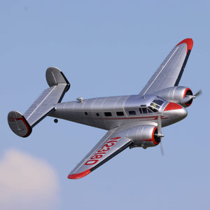 E-flite RC Airplane Beechcraft D18 1.5m BNF Basic Transmitter Battery and Charger Not Included EFL106250