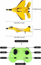 Load image into Gallery viewer, Remote Control Wireless Airplane Toy with Lights, Su-35 Rc Glider 2 Channel 2.4 GHZ Remote Control Planes, Outdoor Foam Rc Aircraft
