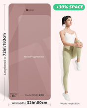 Load image into Gallery viewer, KEEP Non-Slip Large Yoga Mat,Extra Long and Wide Exercise &amp; Fitness Mat( 72"Lx32"Wx7mm Thick) with Free Carrying Strap,Professional TPE Workout Mat for All Types of Yoga, 7mm, Smoky Pink
