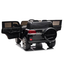 Load image into Gallery viewer, Electric Kids Ride on Police Car SUV, 2 Seater Truck 12V Licensed Toyota Land Cruiser with Remote Control, Black
