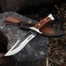 Load image into Gallery viewer, Omesio Hunting Knife Handmade Set EDC Fixed Blade Hunting Knives, Knives for Men, Wood Handle
