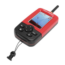 Load image into Gallery viewer, Jelquix Portable Fish Finder, LCD Screen Sonar Device, Wireless Fish Alarm with Depth Detection 0.6-36m, Ideal for All Fishing Types (Red)

