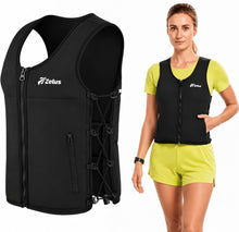 Load image into Gallery viewer, ZELUS Weighted Vest Woman, Adjustable Weighted Vest 1-10lb/ 1-15lb with Removable Z-Fit Soft Iron Weights, for Weight Loss Running Walking Rucking Strength Training, Reflective &amp; Pocket Design
