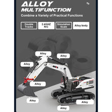 Load image into Gallery viewer, 4 in 1 Remote Control Excavator with Grab Drill Metal Shovel, 22 Channel Full Functional Construction Tractor
