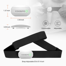 Load image into Gallery viewer, COOSPO Bluetooth Heart Rate Monitor Chest Strap H808S, ANT+ BLE HR Monitor Chest, HRM IP67 Waterproof -White
