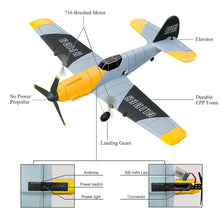 Load image into Gallery viewer, HAWK'S WORK 3 Channel RC Plane BF-109, Remote Control Airplane Ready to Fly
