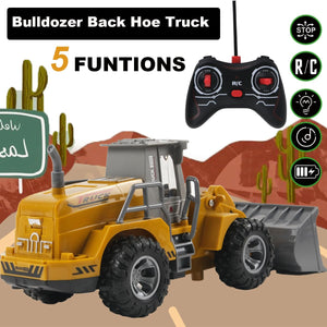 5 Channel Functional RC Bulldozer Remote Control Construction Vehicles Rc Construction Vehicles with Lights, Remote Control Bulldozer