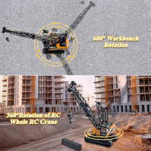 Load image into Gallery viewer, C Truck Crawler Tower Crane Hoist Dragline Die-cast Model Lifiting Cable

