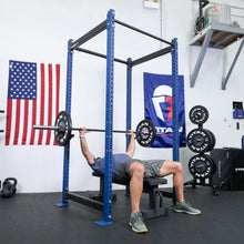 Load image into Gallery viewer, Titan Fitness T-3 Series Blue Short Power Rack, 36in Depth, 1,100 LB Capacity Cage for Weightlifting and Strength Training
