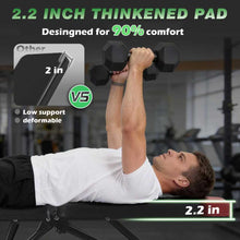 Load image into Gallery viewer, HEMERIS Adjustable Weight Bench 32 In Backrest, Foldable Workout Bench for home gym 660 LBS Incline/Decline Bench Press Exercise Equipment 85°to -30°FID Strength Weight Training(Black)
