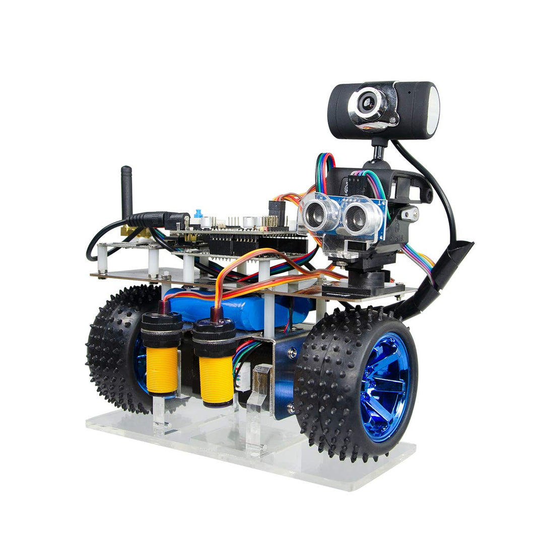 Robot Kit 2 Wheel Self Balancing Robot Car Kit, WiFi Smart Robot Car with 2 DOF HD Camera, Obstacle Avoidance