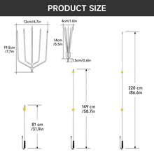 Load image into Gallery viewer, SANLIKE 8FT Fishing Harpoon Spear Gaff Gig, Frog Fork Hook, Silver
