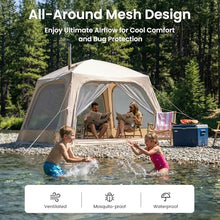 Load image into Gallery viewer, ABORON Inflatable Camping Tent, 4–6 Person Dome Blow Up Tent with Hand Pump, Easy Setup &amp; Ventilated, Waterproof Outdoor Camping Tent for Camping, Backyard, Beach &amp; Picnic
