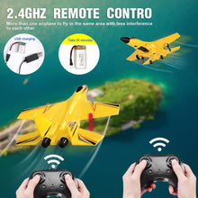 Load image into Gallery viewer, 2 Channel Remote Control Jet with Gyro Night Lights and 2 Batteries, Easy to Fly
