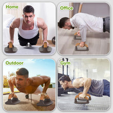 Load image into Gallery viewer, Lifeswell Push Up Bars – Ergonomic Pushup Handles for Floor Strength Training, Non-Slip Push-Up Stands with Soft Grip, Pushups Bars for Home Gym Workout, Light Brown

