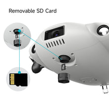 Load image into Gallery viewer, Underwater Drone with Robotic Arm, with Removable SD Card, QYSEA AI Vision Lock 360° Omnidirectional Movement
