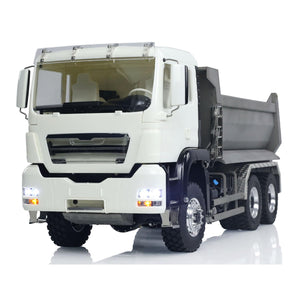 1/14 6 * 6 Front Cylinder Hydraulic Dumper Truck Tipper RC Model 540 Motor Lock Servo Light Sound System Lesu Construction Vehicle