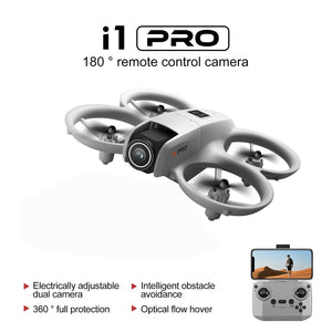 Mini Drone with Dual ESC Camera And Cool Light for Adults, Self Flying Drone that Follows You, 360° Flip, Gesture Photography/video recording