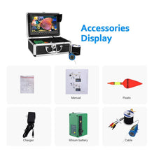 Load image into Gallery viewer, 15M 30M 50M 4500mA IP68 9in Waterproof Underwater Fishing Camera System
