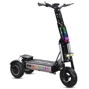 Heavy Duty Electric Scooter, Dual 6000W Motor for 40Miles Long Range and 40MPH Max Speed, 13" Off Road Three Wheels Foldable E Scooter