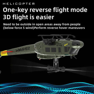 RC Helicopter - 1/48 Scale 2.4G 6CH Flybarless Remote Control Helicopter Model, 3D Stunt Flight & High-Precision RC Airplane