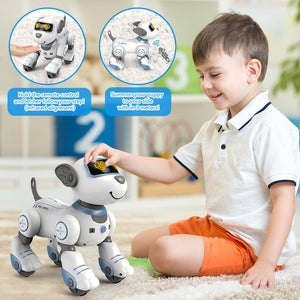 Remote Control Robot Dog Toy for Kids - Interactive Touch & Follow 17 Functions Robot Dog Pet, Programmable Smart Walking