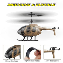 Load image into Gallery viewer, Remote Control Helicopter for Kids, Camouflage RC Helicopter, 2.4GHz Radio Controlled Helicopter with Gyro 3 Channel Indoor Toy
