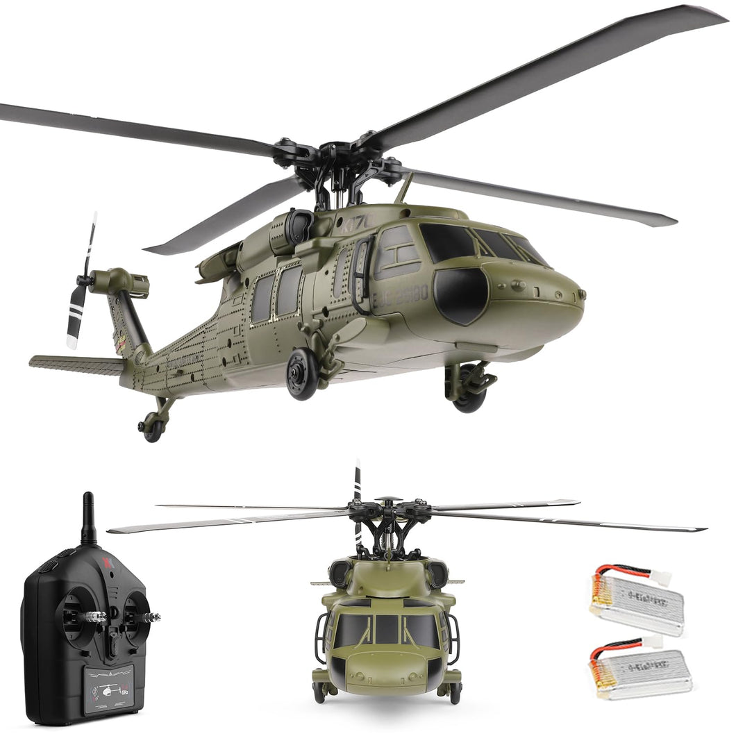 Remote Control Helicopter K170 Green brushless Motor Remote Control Helicopter Single Wing aileron Free 4CH 6-axis Gyroscope Altitude Hovering
