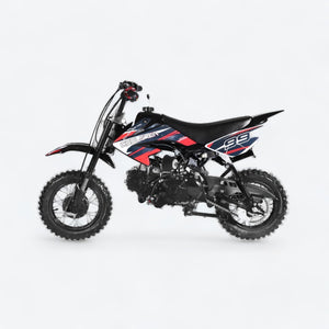 110cc Dirt Bike for Kids - Semi Automatic Adult Mini Bike Gas Powered Motorcycle, Black