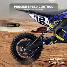 Load image into Gallery viewer, Electric Dirt Bike, 36V 1000W, HP112E (Blue)
