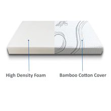 Load image into Gallery viewer, FoamRush 4" x 42" x 72" Bunk, Camping Cot High Density RV Mattress Replacement with Cotton Cover, Firm, Pressure Relief, Travel Camper Trailer Truck, Made in USA, CertiPUR-US Certified

