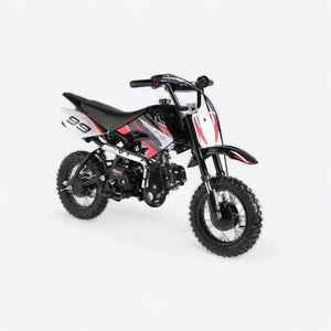 110cc Dirt Bike for Kids - Semi Automatic Adult Mini Bike Gas Powered Motorcycle, Black