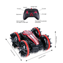 Load image into Gallery viewer, Amphibious RC Car, 2.4GHz Off-Road Stunt Truck, All Terrain 4WD Remote Control Toy, Land Water Vehicle with 360° Rotation for Kids (Red)
