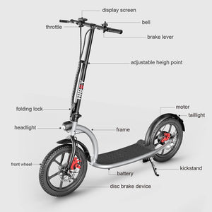 Electric Scooter - Electric Scooter for Adults - 16" Pneumatic Tires - 31 Miles Long Range & 23Mph Folding Commuter Electric Scooter