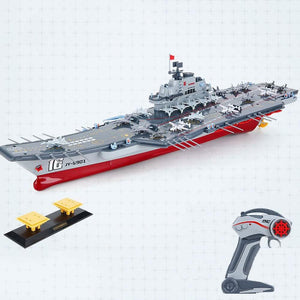 RC Boat, 2.4Ghz RC Water Aircraft Carrier, 30KM/H High-Speed RC Aircraft Carrier, RC Battleship Suitable for Swimming Pools and Lakes