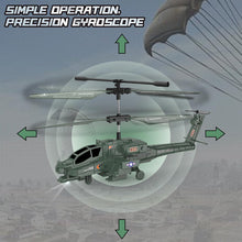 Load image into Gallery viewer, Remote Control RC Helicopter for Kids with Light and Sound, Diecast Military Attack Helicopter, Army Style Model Airplane
