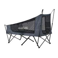 Load image into Gallery viewer, Kakadu Camping Tent Cot, 1 Person, 1 Minute Easy Setup, Folding, Compact, Elevated Tent with BlockOut Rain Fly, Awning Poles, Ultra-Fine Mesh Windows, and Carry Bag
